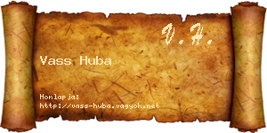 Vass Huba névjegykártya